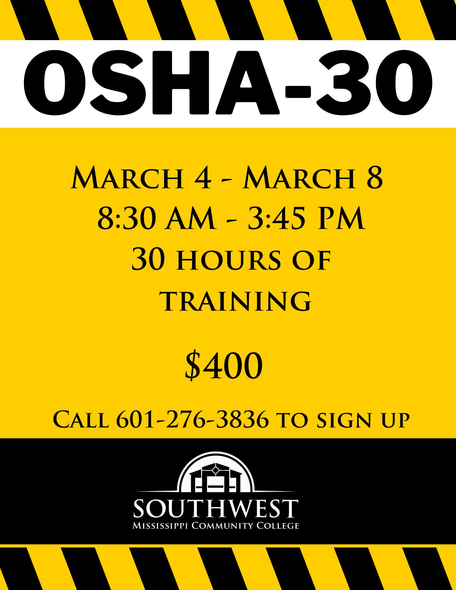 OSHA30 Southwest Mississippi Community College Workforce Training