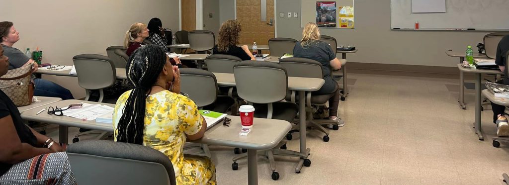 adult students sit in a classroom for Southwest Mississippi Community College Workforce Training classes